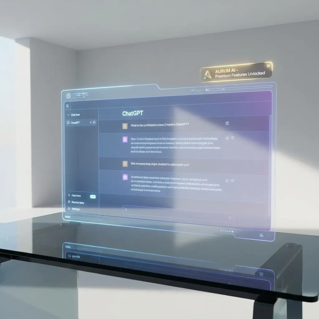 Интерфейс ChatGPT с рекламой