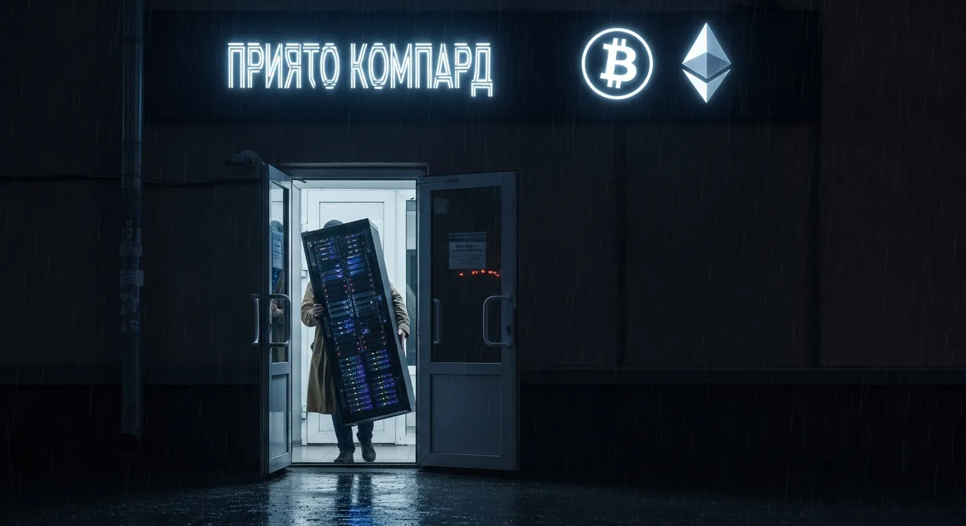 Крипто-ломбард на неоновой улице