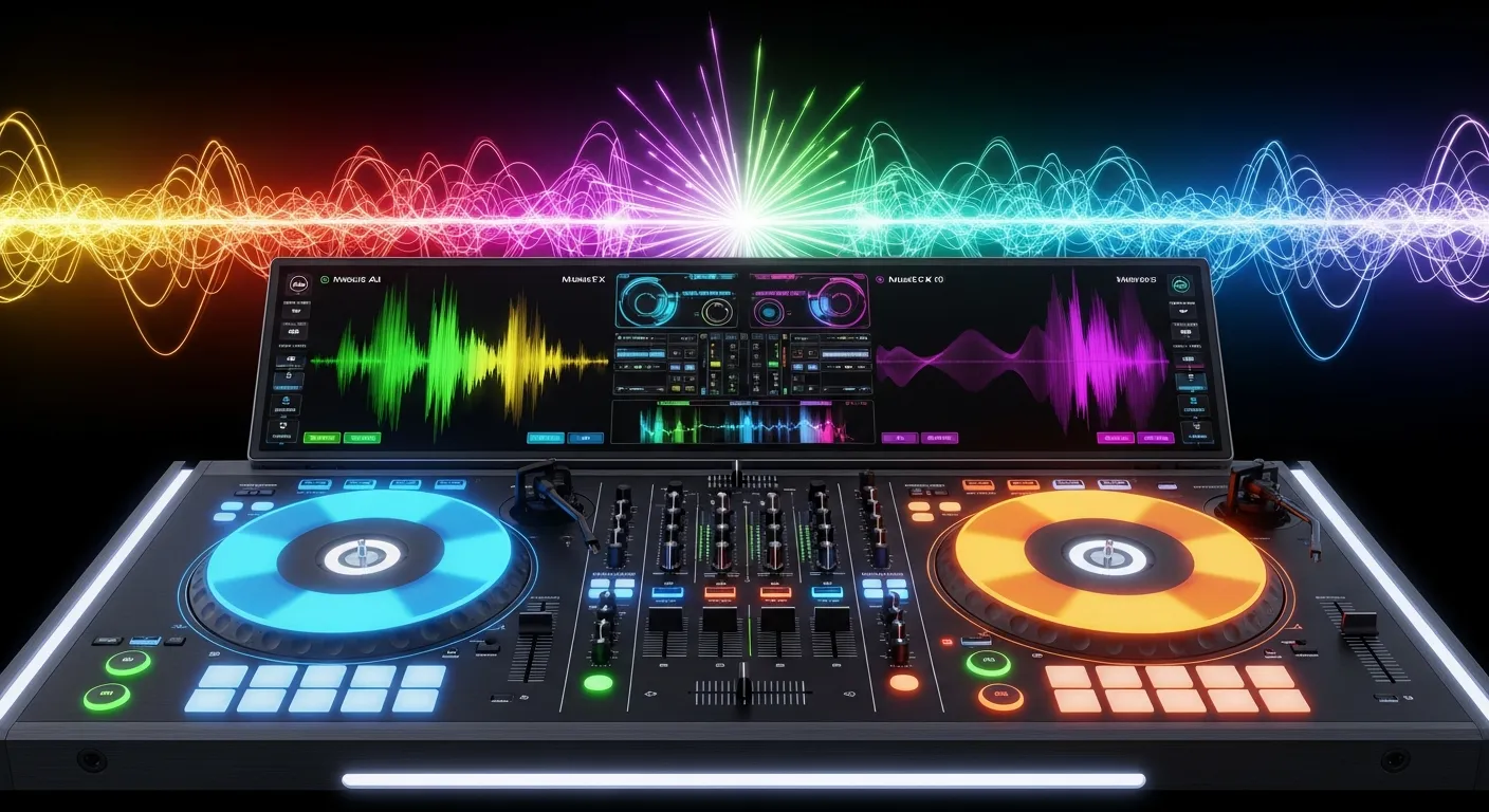 DJ-консоль MusicFX с визуализацией звуковых волн