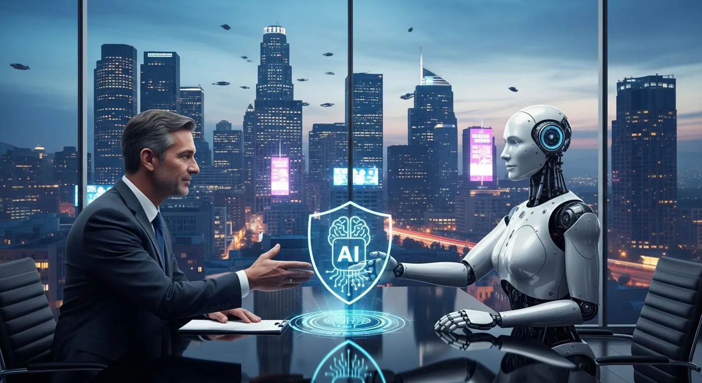 Рукопожатие политика и робота